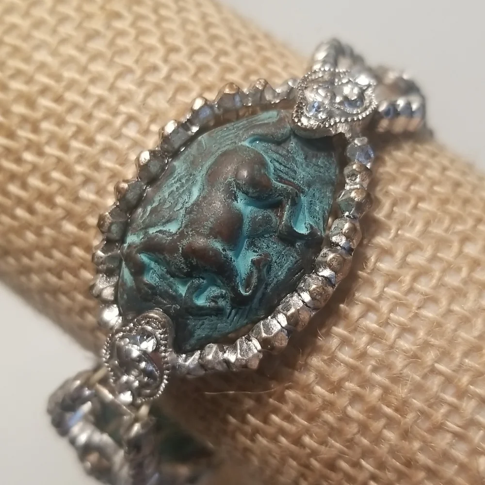 BOHO Western Style Horse Silver Bracelet